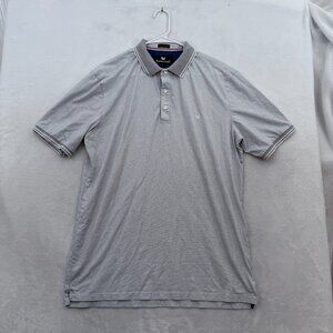 Buttercloth Polo Shirt Men L Gray Icy Cotton Logo Stretch Golf Casual